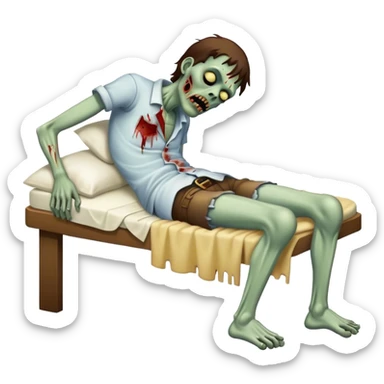 zombie walking asleep sticker