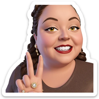 girl with jewelry portrait sticker