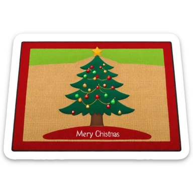 christmas doormat sticker