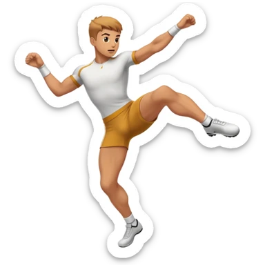 kicking the air sticker