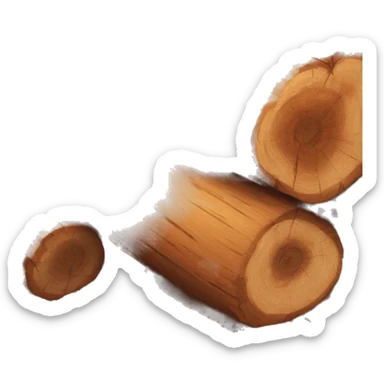 wood log sticker