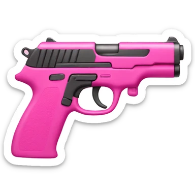 pink gun sticker