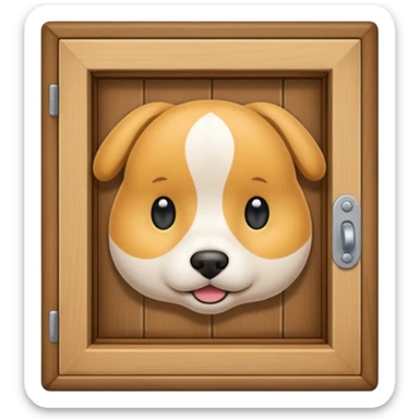 a pet door nothing else is seen  sticker