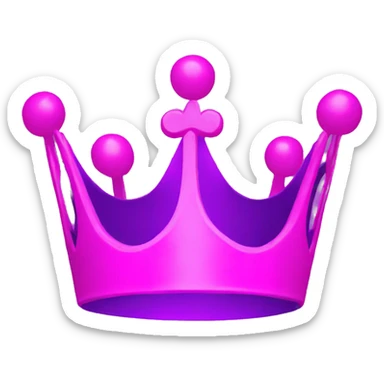Neon Purple pink crown with the word FOUNDER on it sticker