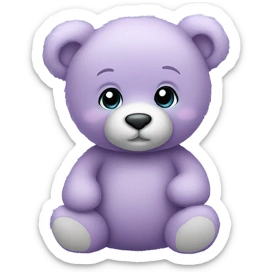 light purple teddy bear sticker