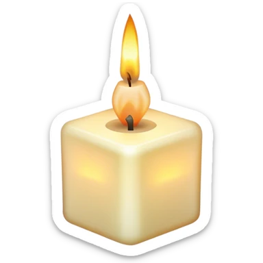 aesthetic cubic candle sticker