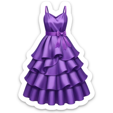 fluffy purple dress sticker