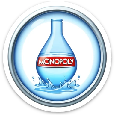 Monopoly water works badge  sticker