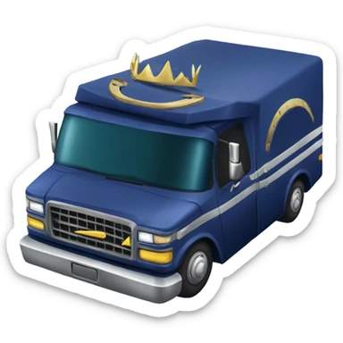 Dark blue Catgirl’s themed lowrider armored truck  sticker