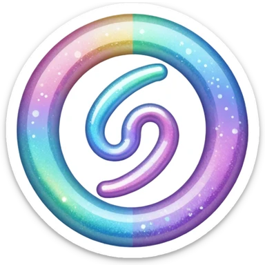 Glitter White Infinite sticker