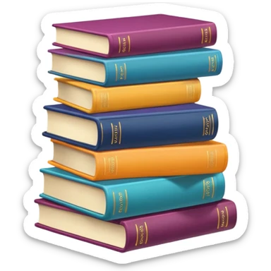libros aesthetic de colores sticker
