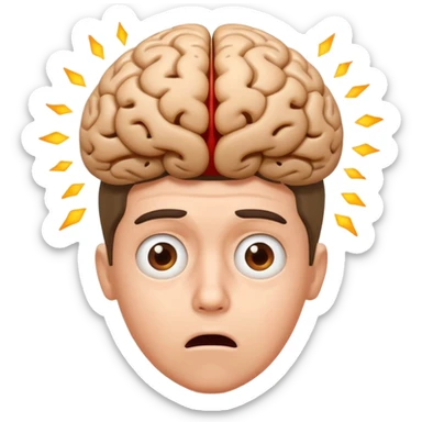 A brain farting sticker