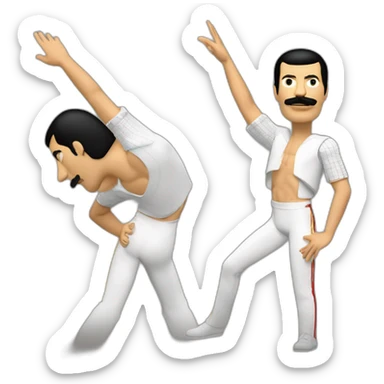Freddie mercury’s famous pose with arm in the air sticker