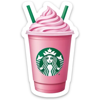 Pink Starbucks drink sticker
