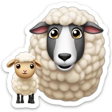 arab stands behind a surprised sheep sticker