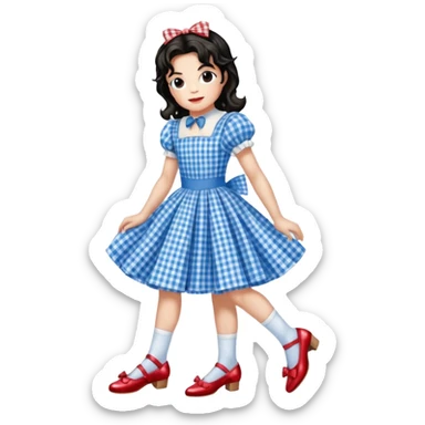Michel Jackson as Dorothy from the wizard of oz sticker