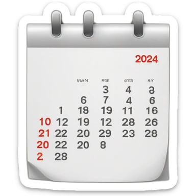 2024 january calendar sticker