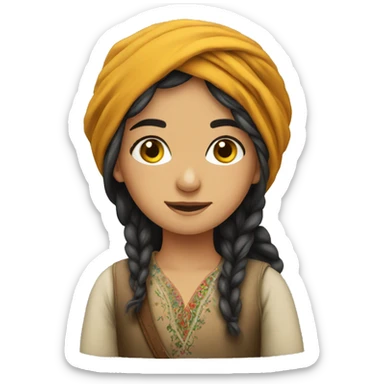 kurdish girl sticker