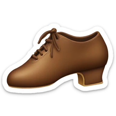 brown ballroom dance one footwear sticker