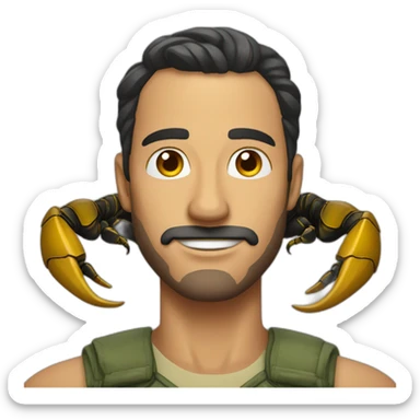 Homme avec une tête de scorpion  sticker