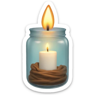 Candle in the jar sticker