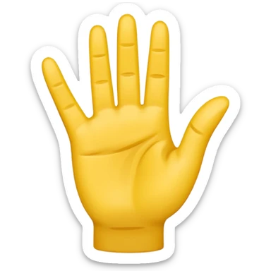 Minimal, flat-style emoji of a hand making the Wyldlife symbol — all fingers extended upward, except the pinky is bent inward to form the shape of a ‘W’ and ‘L’. Simple, bold lines, smooth edges, no extra details, designed in the style of iOS emojis.”  sticker