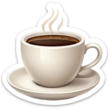 generate realistic detailed cup of coffee in 3d style sticker