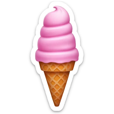 pink ice cream sticker
