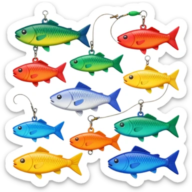 fake bait fishing sticker