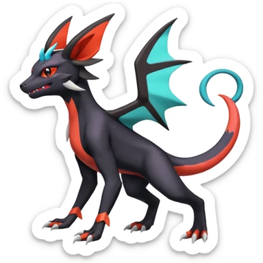 Salandit-Noivern-Umbreon-Silvally-fusion (full body) sticker