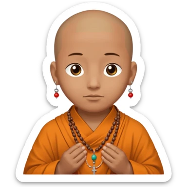  prayer beads monk sticker