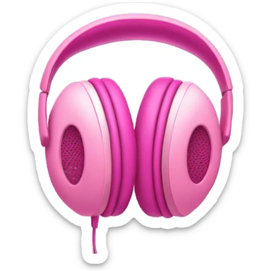 pink headphones sticker