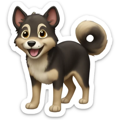 a happy sable sticker