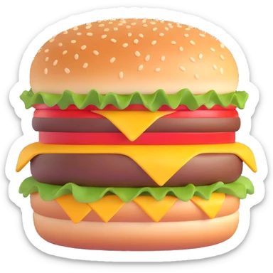 burger, simple sticker