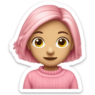 sweater pink for girl sticker