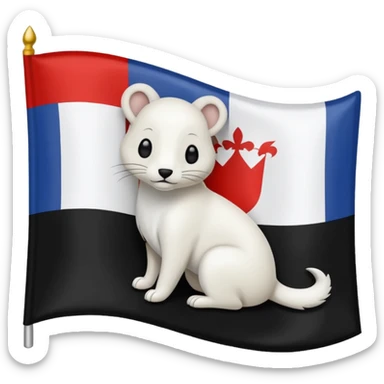 Emoji hermine du drapeau breton. Ne modifie par le design, je veux juste l'hermine en noir. Je te parle du petit symbole sticker
