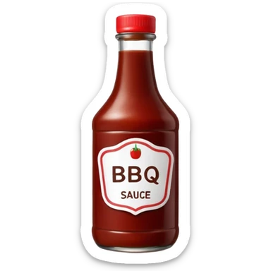 BBQ sauce bottle – with label
 sticker