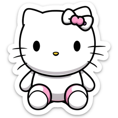 Sad hello kitty sticker
