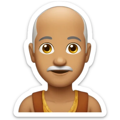 bald indian sticker