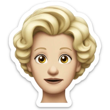 photorealistic Ursula von der Leyenl sad sticker