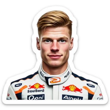 Hyper realistic photo of max verstappen sticker