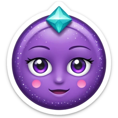 flecha para direita com glitter e roxa > sticker