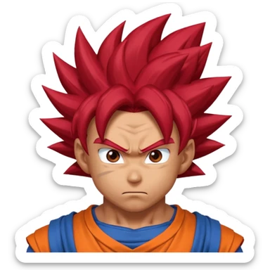 Goku super saiyan god sticker
