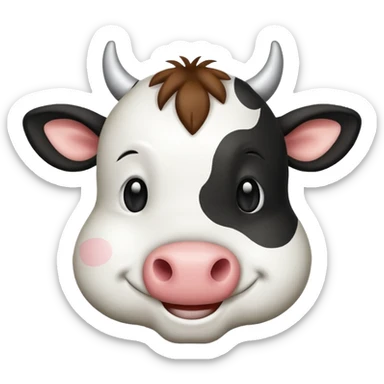 emoji cow sticker