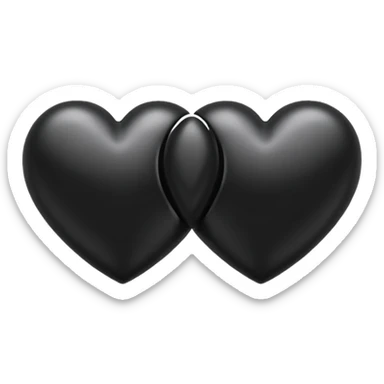 İki siyah kalp Birleşik sticker