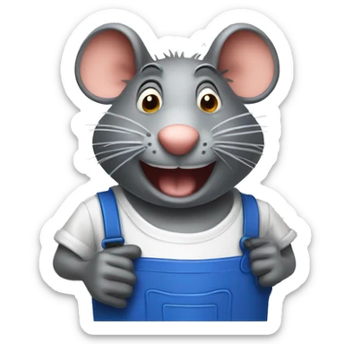 rat plumber radiator sticker