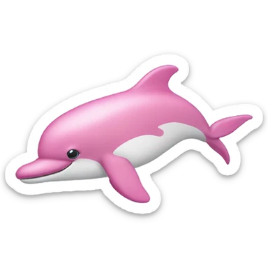 Pink dolphin sticker