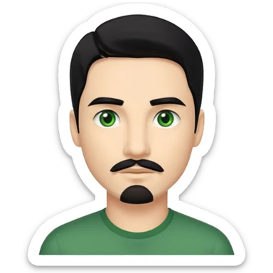 Kevin Richardson with black hair, green eyes sticker