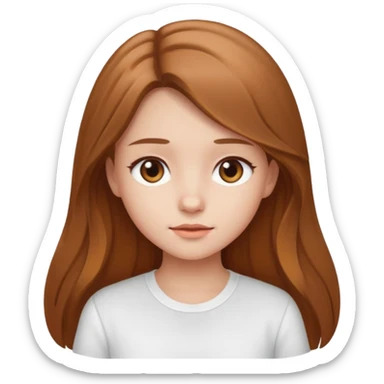 милая девушка с русыми длинными волосами sticker