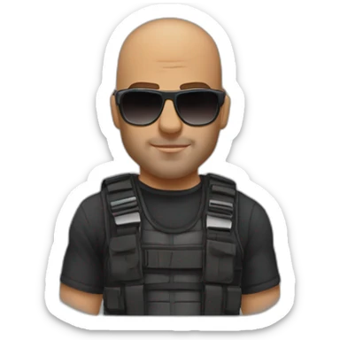 Dominic Toretto avec des lunettes de soleil sticker